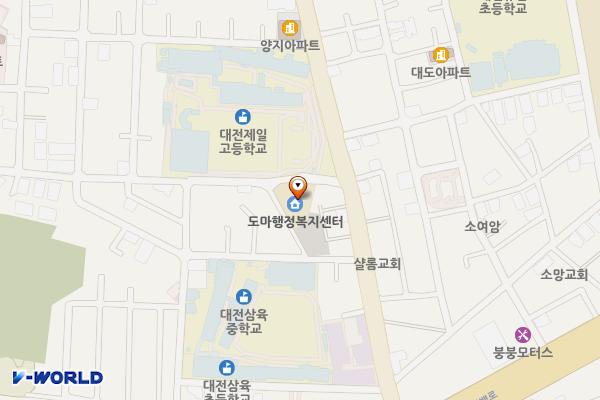 도마2동행정복지센터 위치 지도 — 대전광역시 서구 도림1길 14