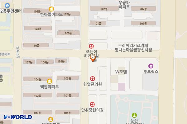 한독빌딩 위치 지도 — 대전광역시 서구 청사서로 46