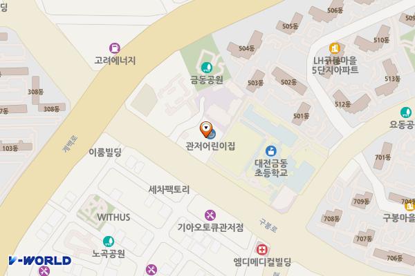 관저종합사회복지관 위치 지도 — 대전광역시 서구 구봉로 13