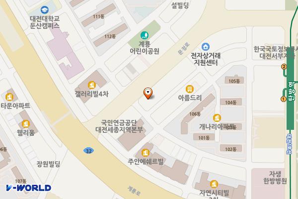 월드컵주유소 위치 지도 — 대전광역시 서구 문정로 12 (탄방동)
