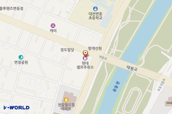 현대셀프주유소 위치 지도 — 대전광역시 서구 변동로 114 (변동)