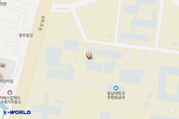 동물병원 위치 지도 — 대전광역시 유성구 대학로 99 (궁동, 충남대학교)