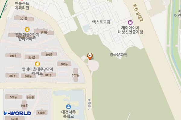 두루봉근린공원 위치 지도 — 대전광역시 유성구 노은동로 212 (지족동)