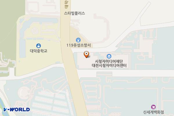 정보문화산업진흥원 영상특수효과타운 위치 지도 — 대전광역시 유성구 대덕대로512번길 20 (도룡동)