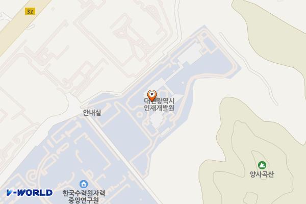 대전광역시 인재개발원 생활관동 1층 위치 지도 — 대전광역시 유성구 유성대로1312번길 83 (장동)