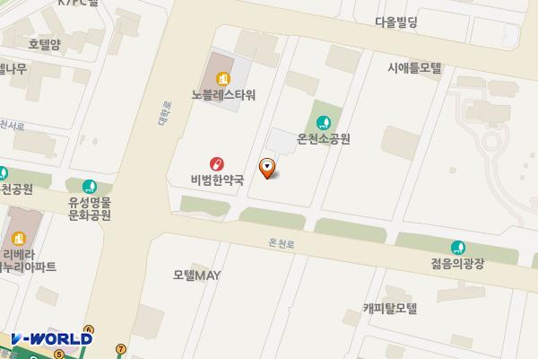 유성우체국 1층 화장실 위치 지도 — 대전광역시 유성구 온천로 51