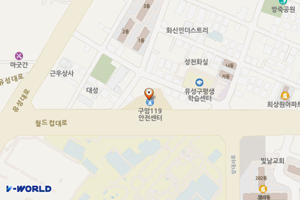 구암119안전센터 1층 위치 지도 — 대전광역시 유성구 월드컵대로 263 (구암동)