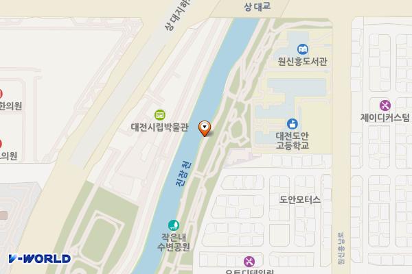 진잠천1 위치 지도 — 대전광역시 유성구 원신흥동 580-1