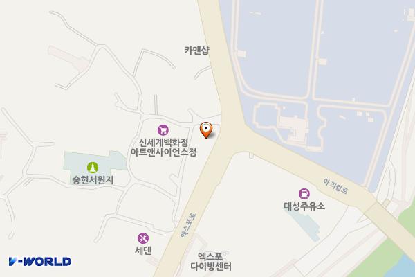 S-oil 구도일태전주유소 위치 지도 — 대전광역시 유성구 엑스포로 265(원촌동)