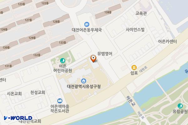 유성구청 2층 위치 지도 — 대전광역시 유성구 대학로 211 (어은동)