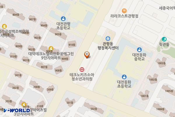 나음타워 위치 지도 — 대전광역시 유성구 테크노4로 137 (관평동)