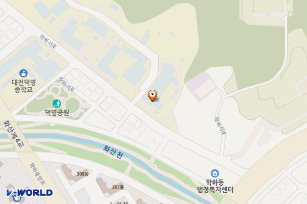국립한밭대학교 테니스장 관리동 위치 지도 — 대전광역시 유성구 동서대로 125 (덕명동, 국립한밭대학교)