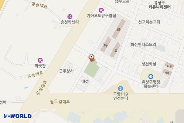 남산어린이공원 위치 지도 — 대전광역시 유성구 유성대로626번길 20, 경로당 (구암동)