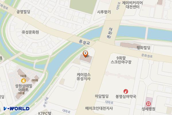 상그릴라플러스빌 위치 지도 — 대전광역시 유성구 대학로 59 (봉명동)