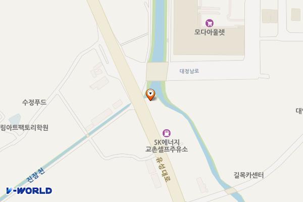 유통단지충전소 위치 지도 — 대전광역시 유성구 유성대로 148 (교촌동)