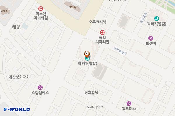 별밭어린이공원 위치 지도 — 대전광역시 유성구 학하로 84 (학하동)