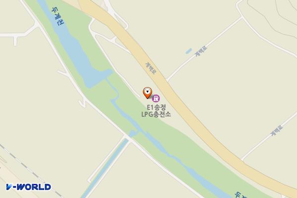 송정가스충전소 위치 지도 — 대전광역시 유성구 계백로 34 (송정동)