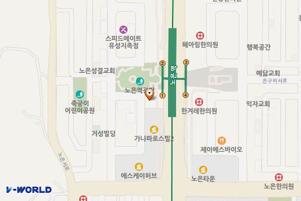 가나파로스빌2차 위치 지도 — 대전광역시 유성구 노은로 157 (지족동)