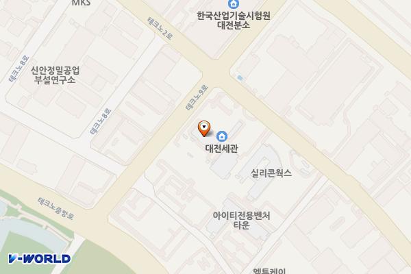 국립중앙과학관 대전세관 청사((1층) 위치 지도 — 대전광역시 유성구 테크노2로 214]