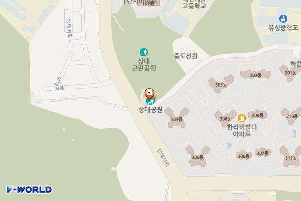 상대근린공원 위치 지도 — 대전광역시 유성구 상대서로68번길 5 (상대동)