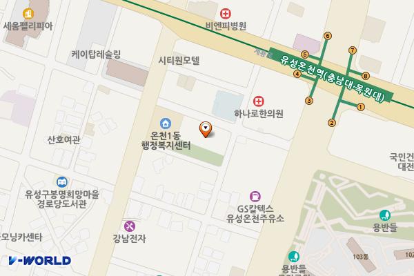유성구 종합사회복지관 1층 위치 지도 — 대전광역시 유성구 도안대로589번길 27 (봉명동)
