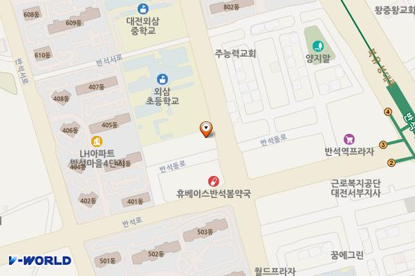 대전노은2동우체국 1층 화장실 위치 지도 — 대전광역시 유성구 반석동로 53