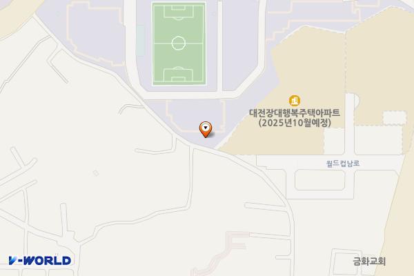 대전월드컵경기장 3층 위치 지도 — 대전광역시 유성구 월드컵대로 32 (노은동)