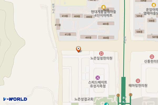 예가 위치 지도 — 대전광역시 유성구 은구비로 8 (지족동)