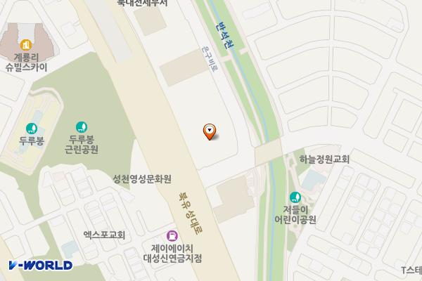 유성구 장애인종합복지관 3층 위치 지도 — 대전광역시 유성구 북유성대로 166 (죽동)