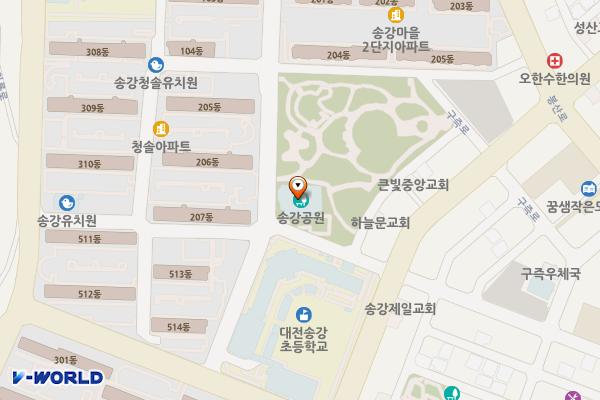 구즉국민체육센터 위치 지도 — 대전광역시 유성구 송강로42번길 34 (송강동)