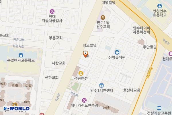 하촌로 위치 지도 — 인천광역시 남동구 하촌로 52 (만수동)