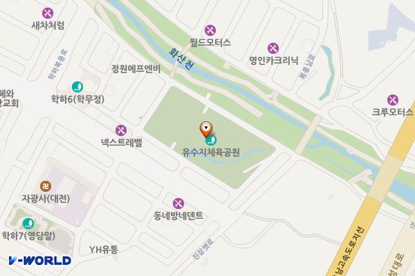 학하유수지B 위치 지도 — 대전광역시 유성구 학하동 767