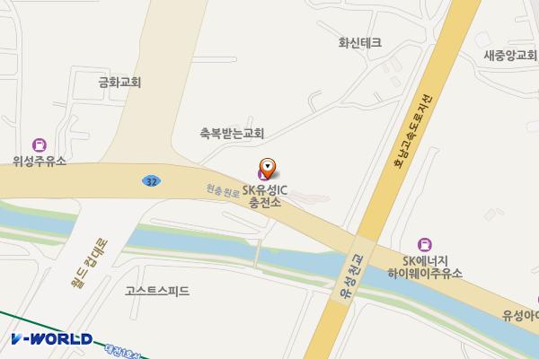 유성IC충전소 위치 지도 — 대전광역시 유성구 현충원로 509 (장대동)
