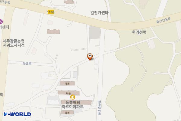 동홍 공영노외4 주차장 위치 지도 — 제주특별자치도 서귀포시 동홍동 1227-2