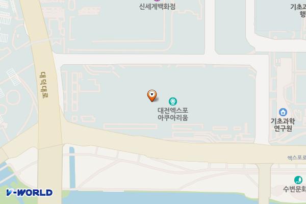 대전신세계 엑스포점 위치 지도 — 대전광역시 유성구 엑스포로 1(도룡동)
