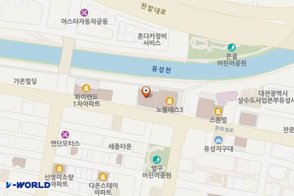 봉명씨티빌 위치 지도 — 대전광역시 유성구 문화원로 119 (봉명동, 봉명시티빌)