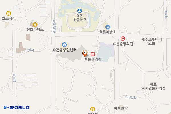 하효공영주차장 위치 지도 — 제주특별자치도 서귀포시 하효동 148-3