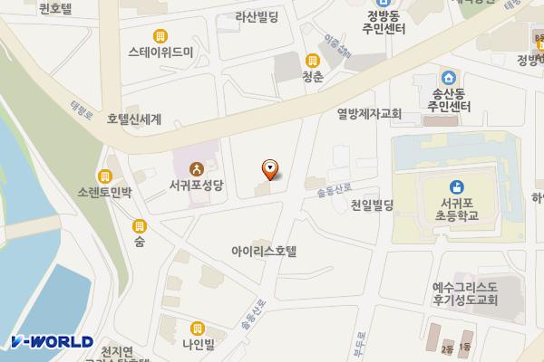 솔동산공영주차장 위치 지도 — 제주특별자치도 서귀포시 서귀동 585-5