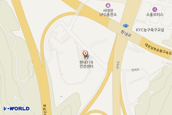 원내119안전센터 1층 위치 지도 — 대전광역시 유성구 계백로801번길 17 (원내동)