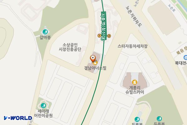 경남아너스빌1차 위치 지도 — 대전광역시 유성구 지족로364번길 91 (지족동, 경남아너스빌)