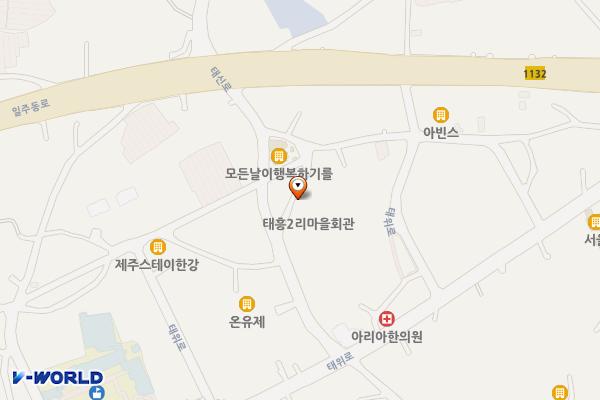 태흥2리 마을회관 인근 공영주차장 위치 지도 — 제주특별자치도 서귀포시 남원읍 태흥리 570