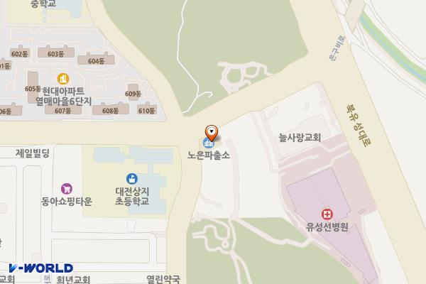 대전유성경찰서 노은파출소1층 위치 지도 — 대전광역시 유성구 은구비로 72(지족동)