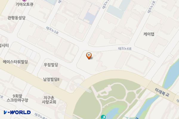 대전광역시 건강가정지원센터 1층 위치 지도 — 대전광역시 유성구 테크노6로 40-17 (관평동)