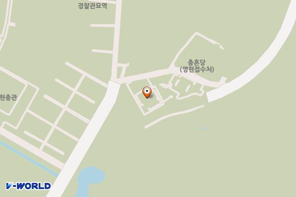 국립대전현충원 청사 1층 위치 지도 — 대전광역시 유성구 현충원로 251