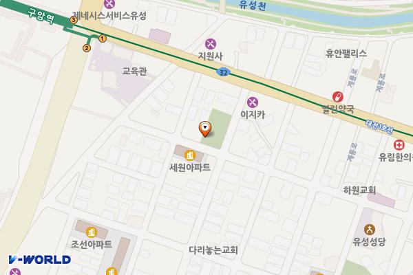 창리어린이공원 위치 지도 — 대전광역시 유성구 계룡로26번길 18 (구암동)