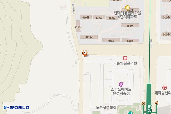 김영희강남동태찜 위치 지도 — 대전광역시 유성구 은구비로 2 (지족동)