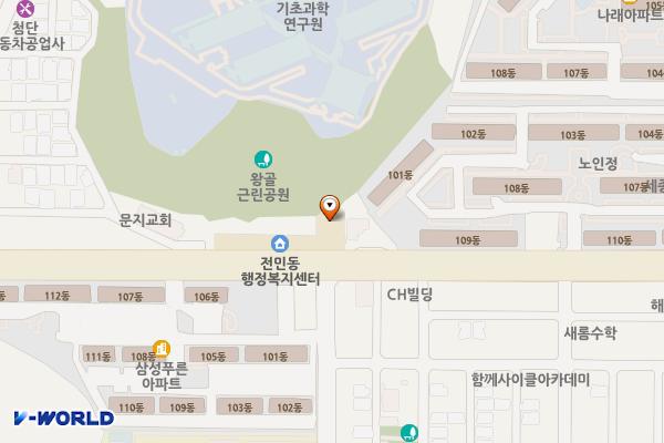 전민동 행정복지센터 3층 위치 지도 — 대전광역시 유성구 유성대로 1719 (전민동)