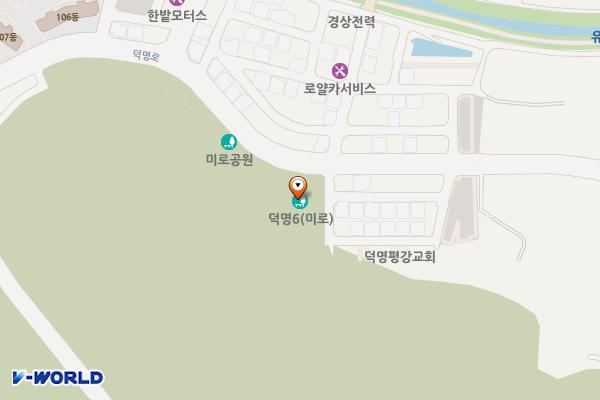 미로공원 위치 지도 — 대전광역시 유성구 덕명로98번길 6 (덕명동)