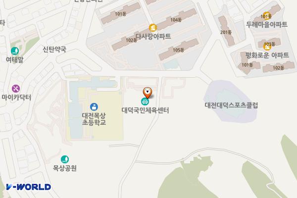 대덕국민체육센터 위치 지도 — 대전광역시 대덕구 대덕대로1486번길 101 (목상동)