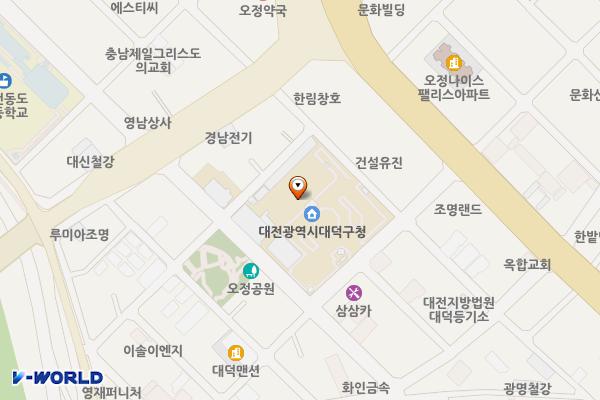 양지터널 위 공원 공중화장실 위치 지도 — 대전광역시 대덕구 대화동 산 32-23